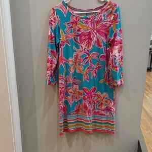 Lilly Pulitzer Pink and Blue Floral Dress